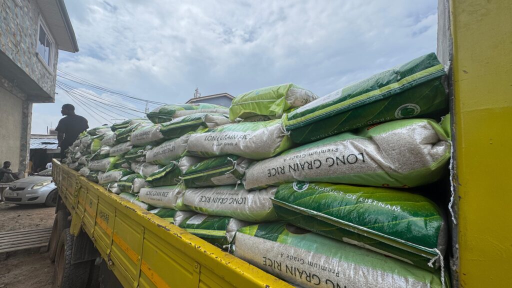 jasminica rice in truck